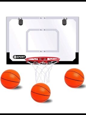 Upgrade Basketball Hoop Set for Kids-Extra Large 24''x 16''Pro Indoor Basketball